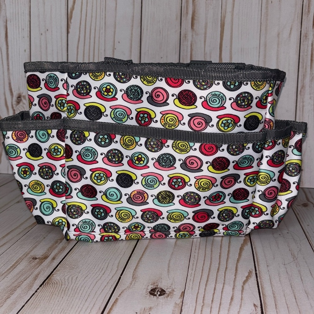 Thirty One Mini Organizer Take it Slow snail print NIP